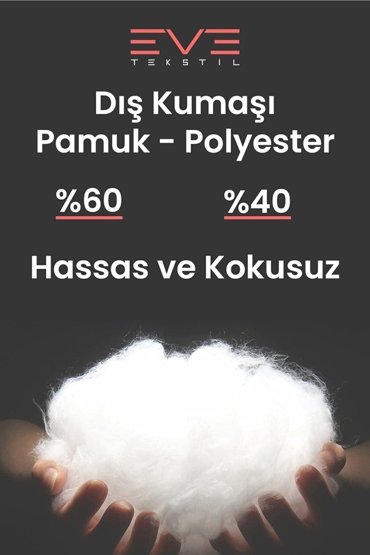 4 Adet Pollycotton Kılıflı Silikon Yastık 50 X 70 Cm 900 gr