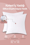 4 Adet Silikon Elyaf Dolgulu Kare Kırlent Iç Yastığı 350 gr