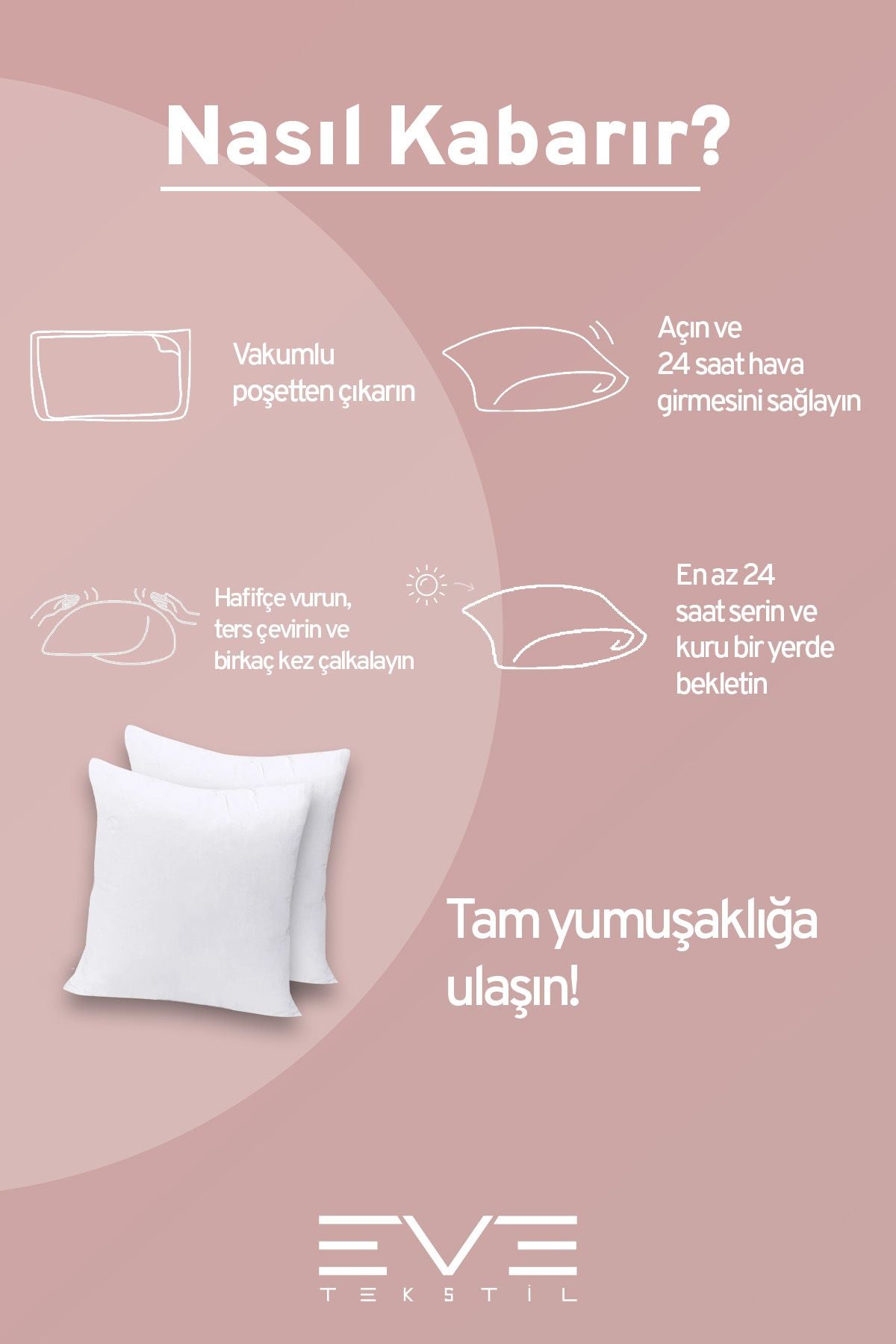 4 Adet Silikon Elyaf Dolgulu Kare Kırlent Iç Yastığı 350 gr