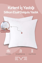 4 Adet Throw Serisi Antialerjik %100 Silikon Elyaf Dolgulu Kırlent Iç Kare Yastık 45x45cm 350gr