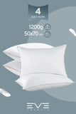 4 Adet Yellow Dream Serisi Fermuarlı Antialerjik Silikon Elyaf Dolgulu Yastık 50x70cm 1200gr