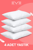 4 Adet Micro Silikon Elyaf Nonwoven Yıkanabilir Antialerjik Ev Ve Hotel Yastık 50x70cm 700 gr