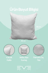 6 Adet Diamant Plus Kare Kırlent Yıkanabilir Antialerjik Silikon Elyaf Yastık 40x40cm 400 gr