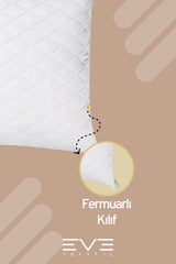 6 Adet Diamon Kapitone Antibakteriyel Fermuarlı Yıkanabilir Otel Lüks Yastık Kılıfı 50x70cm
