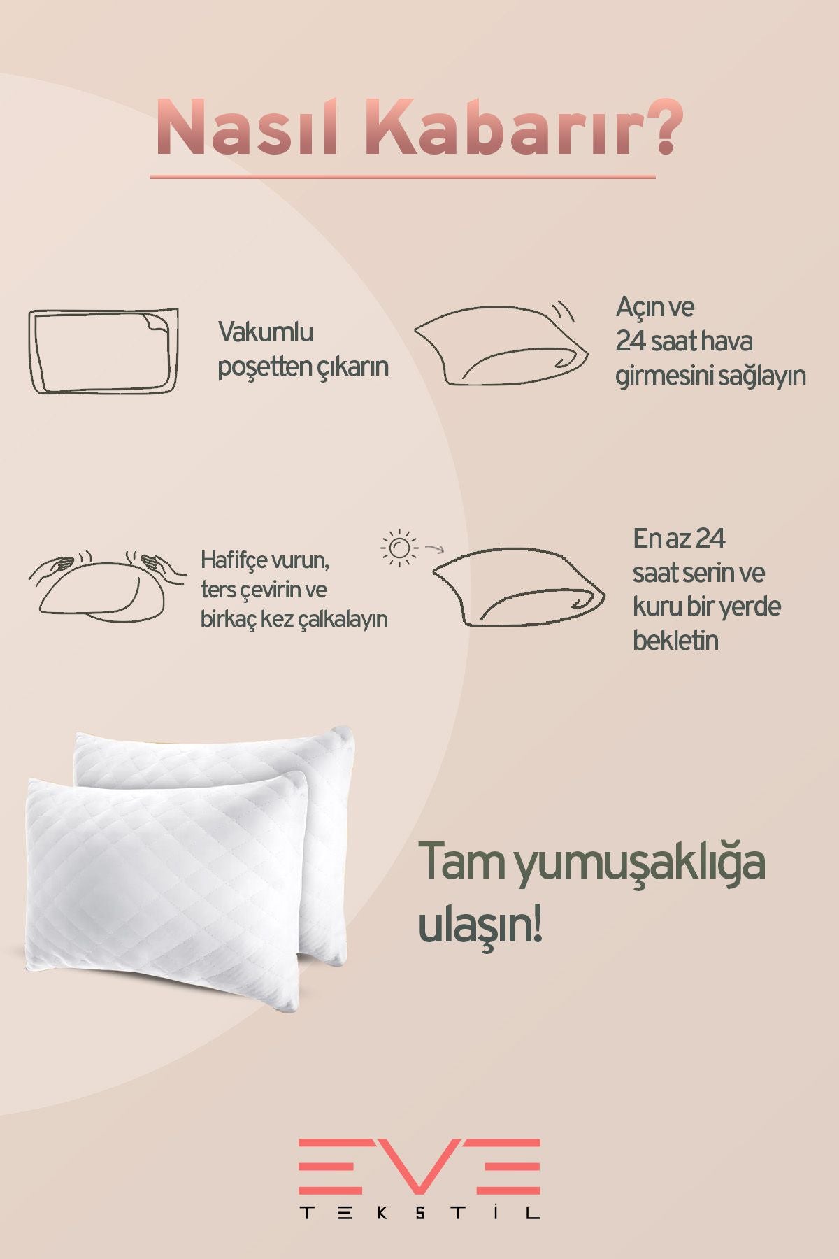 6 Adet Diamond Kalite Kapitone Yastık 50x70 Cm 800 gr