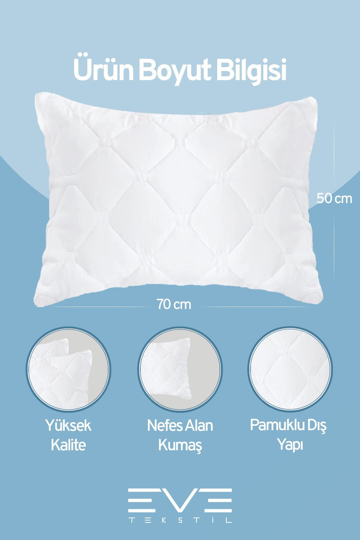 6 Adet Diamond Plus Kapitone Yastık 50*70 Cm 800 gr