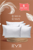 6 Adet Pollycotton Kılıflı Silikon Yastık 50 x 70 cm 900 gr
