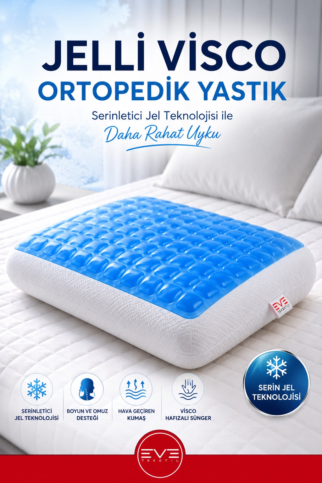 JELLİ VİSCO ORTOPEDİK YASTIK