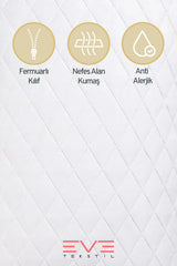 8 Adet Diamon Kapitone Antibakteriyel Fermuarlı Yıkanabilir Otel Lüks Yastık Kılıfı 50x70cm