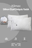 10 Adet Klimax Beyaz Serisi Kılıflı Fermuarlı Klimali Antialerjik Silikon Nano Elyaf Yastık 50x70cm