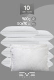10 Adet Klimax Beyaz Serisi Kılıflı Fermuarlı Klimali Antialerjik Silikon Nano Elyaf Yastık 50x70cm
