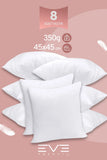 8 Adet Throw Serisi Antialerjik %100 Silikon Elyaf Dolgulu Kırlent Iç Kare Yastık 45x45cm 350gr