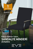 Bahçe - Salon - Balkon Arkalıklı Fermuarlı Bağlanabilir Yıkanabilir Sandalye Minderi 1 Adet