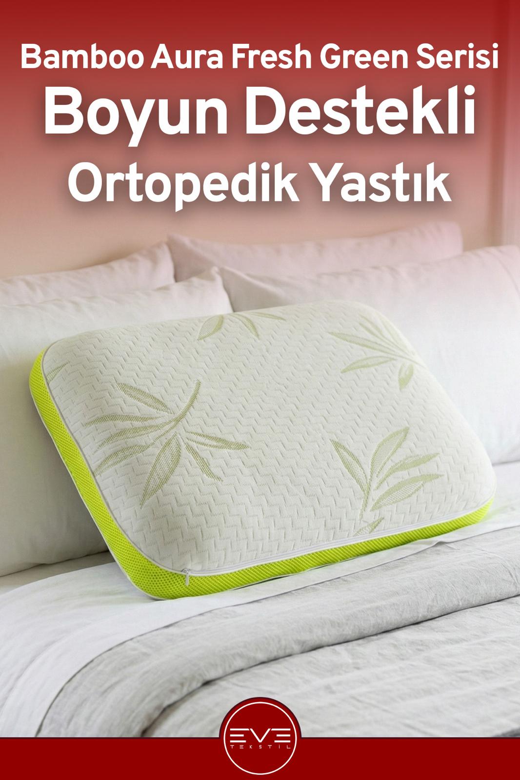 Bamboo Aura Fresh Green Ortopedik Visco Yastık