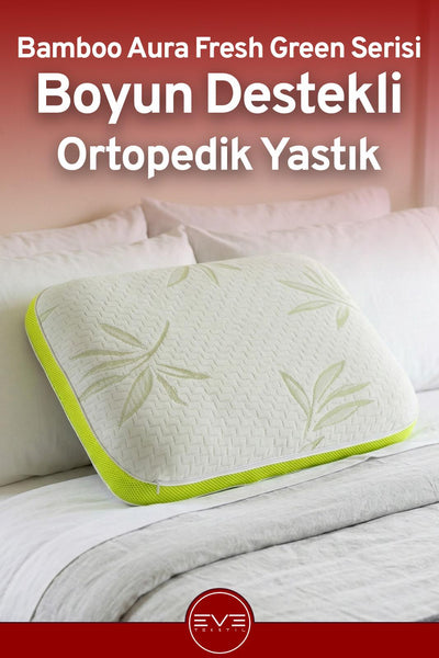 Bamboo Aura Fresh Green Ortopedik Visco Yastık