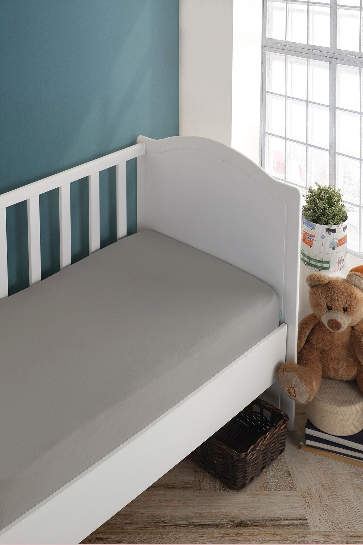 Bebek - Çocuk Organik Pamuk Lastikli Penye Çarşaf 60x120 - 70x140 Uyumlu