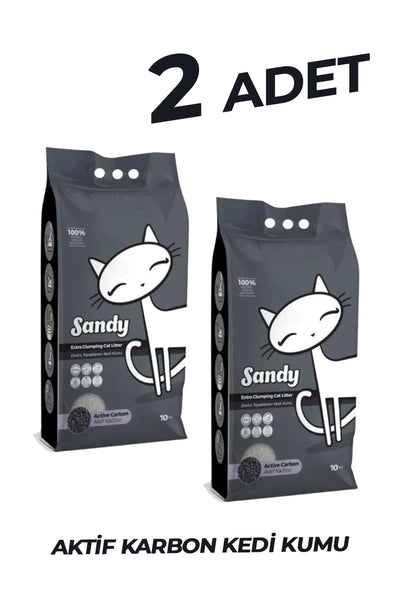 Ekstra Topaklanan Aktif Karbonlu Doğal Kedi Kumu 10 Kg x 2 Adet – Süper Emici, Koku Hapseden Premium Kedi Kumu