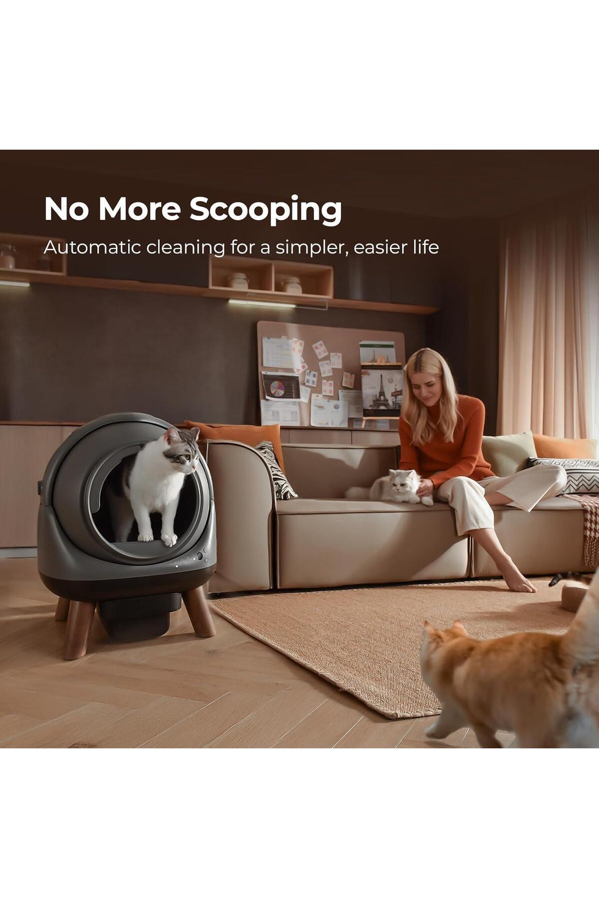 Els Pet ProClean Otomatik Koku ve Sızıntı Kontrollü Akıllı Kedi Tuvaleti