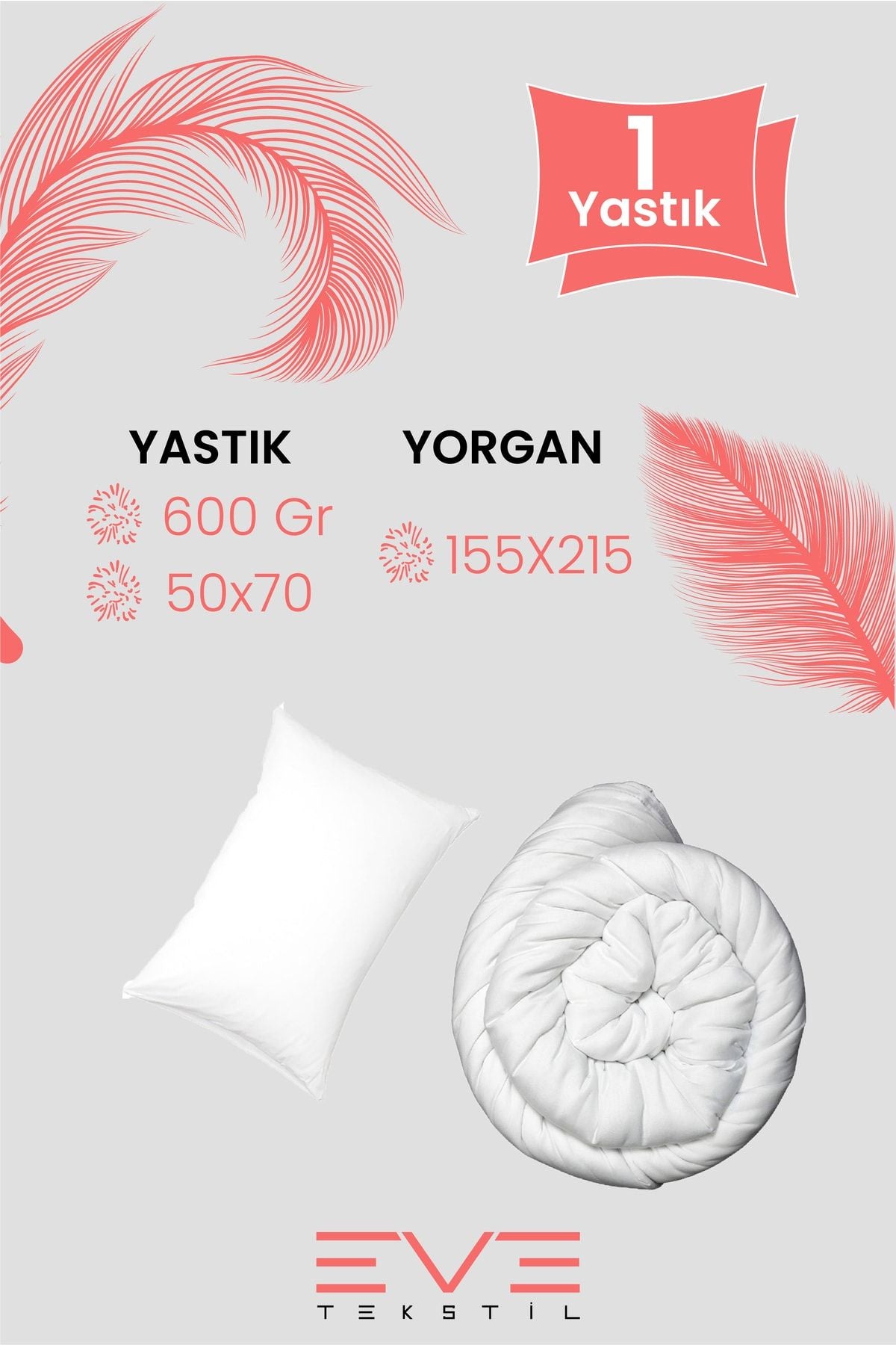 Eve Tek Kisilik Yorgan Seti 155x215 Cm
