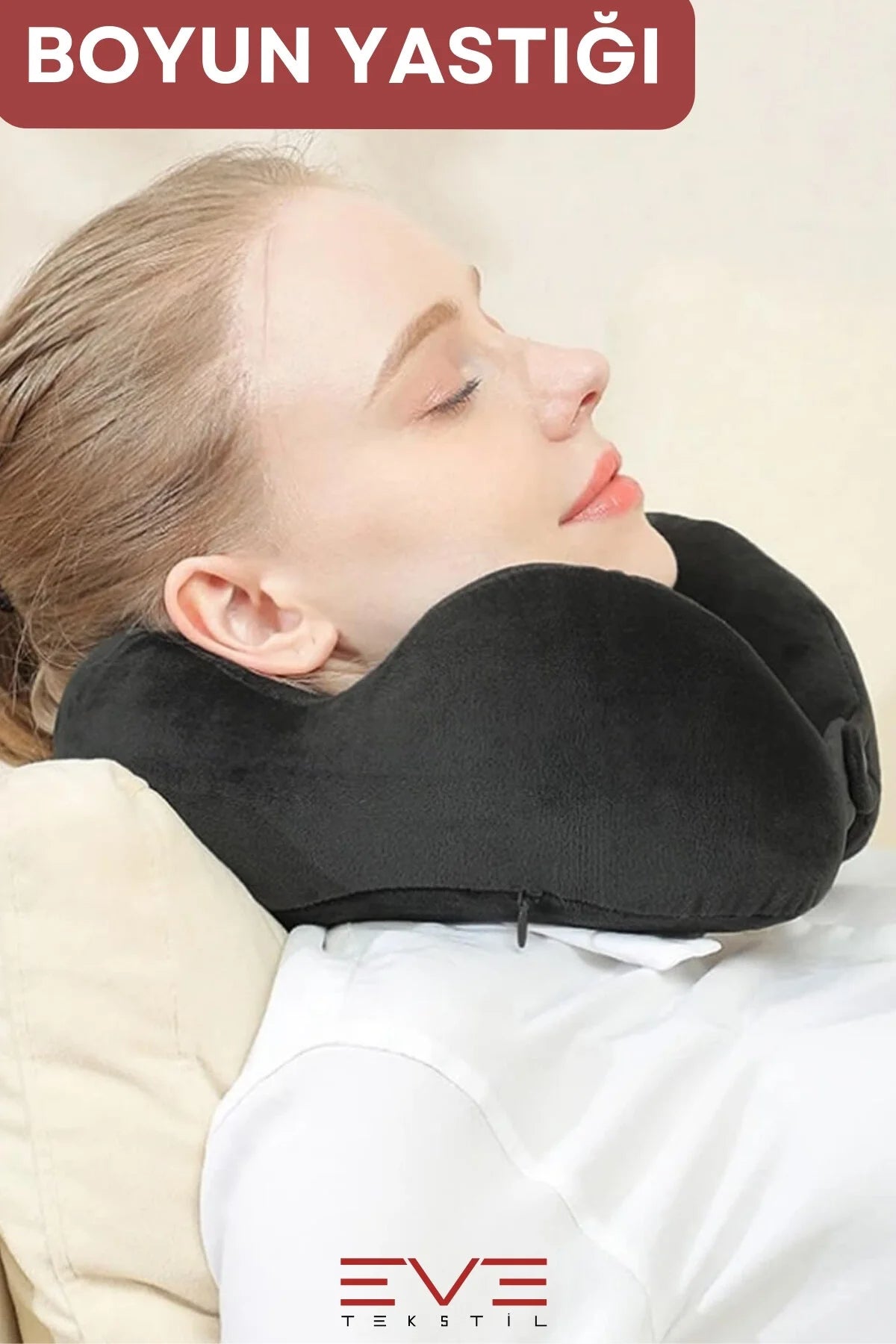 Ortopedik Boyun Yastığı Visco Boyun Destekli Seyahat Yastığı Hipoalerjik
