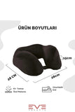 Ortopedik Boyun Yastığı Visco Boyun Destekli Seyahat Yastığı Hipoalerjik