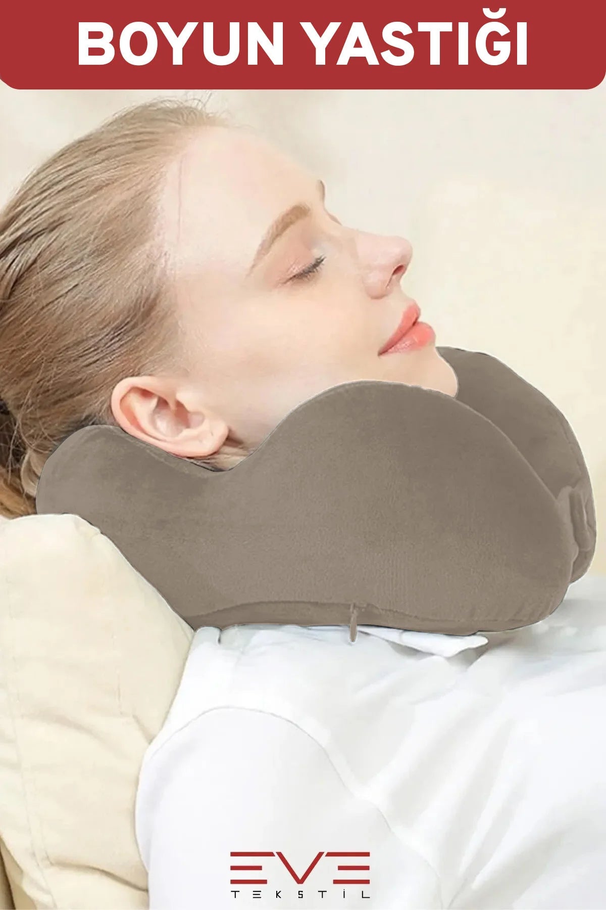 Ortopedik Boyun Yastığı Visco Boyun Destekli Seyahat Yastığı Hipoalerjik