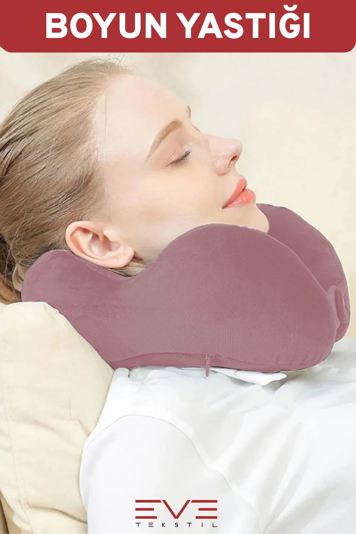 Ortopedik Boyun Yastığı Visco Boyun Destekli Seyahat Yastığı Hipoalerjik