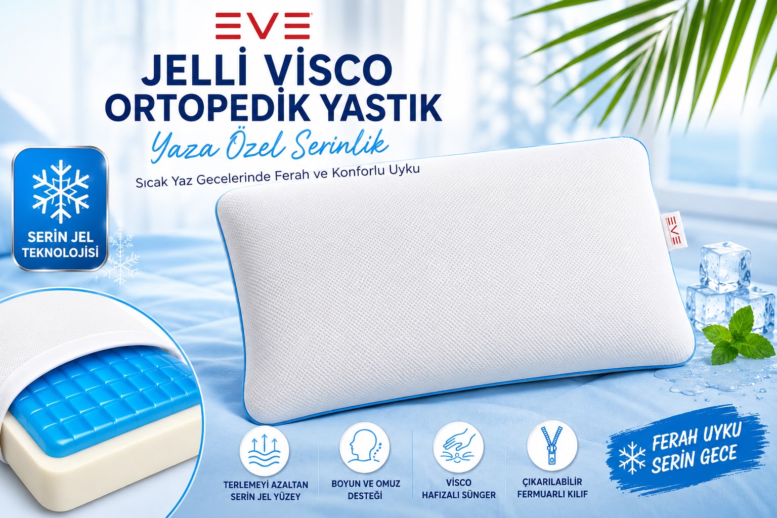 JELLİ VİSCO ORTOPEDİK YASTIK