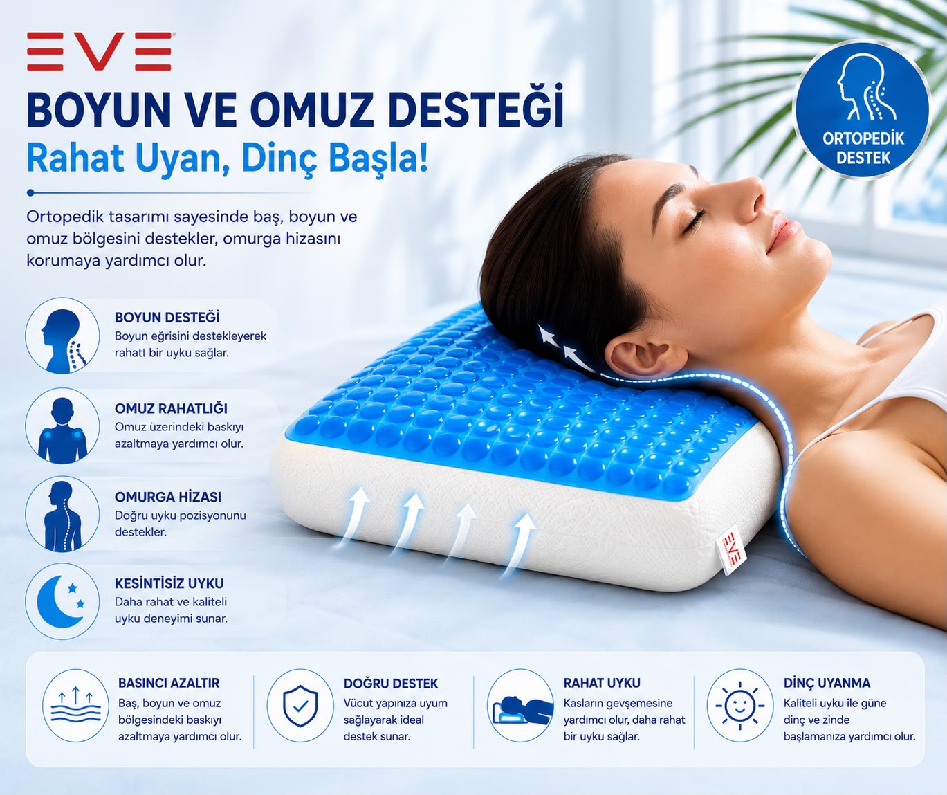 JELLİ VİSCO ORTOPEDİK YASTIK