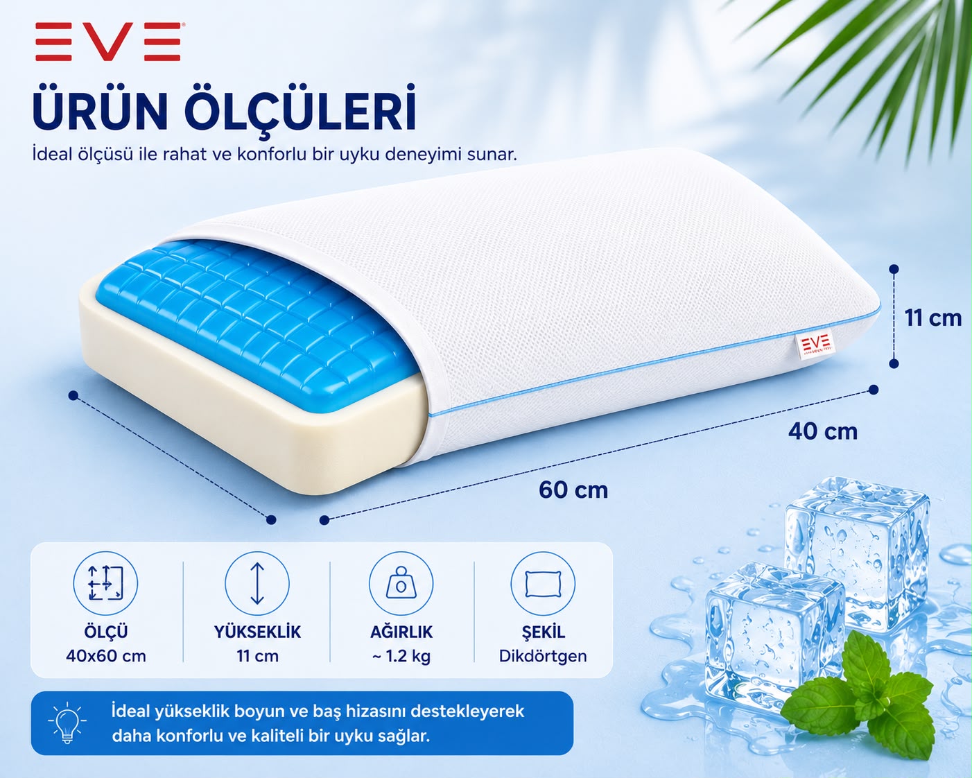 JELLİ VİSCO ORTOPEDİK YASTIK
