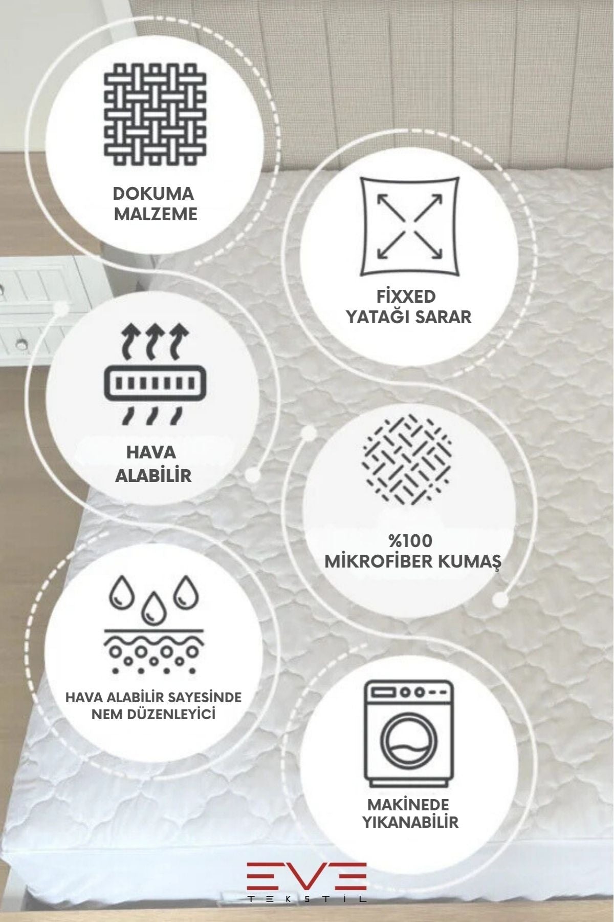 Kapitone Yüksek Kaliteli 4 Mevsim Kullanılabilir Microfiber Soft Çift Kişilik Antialerjik Yorgan