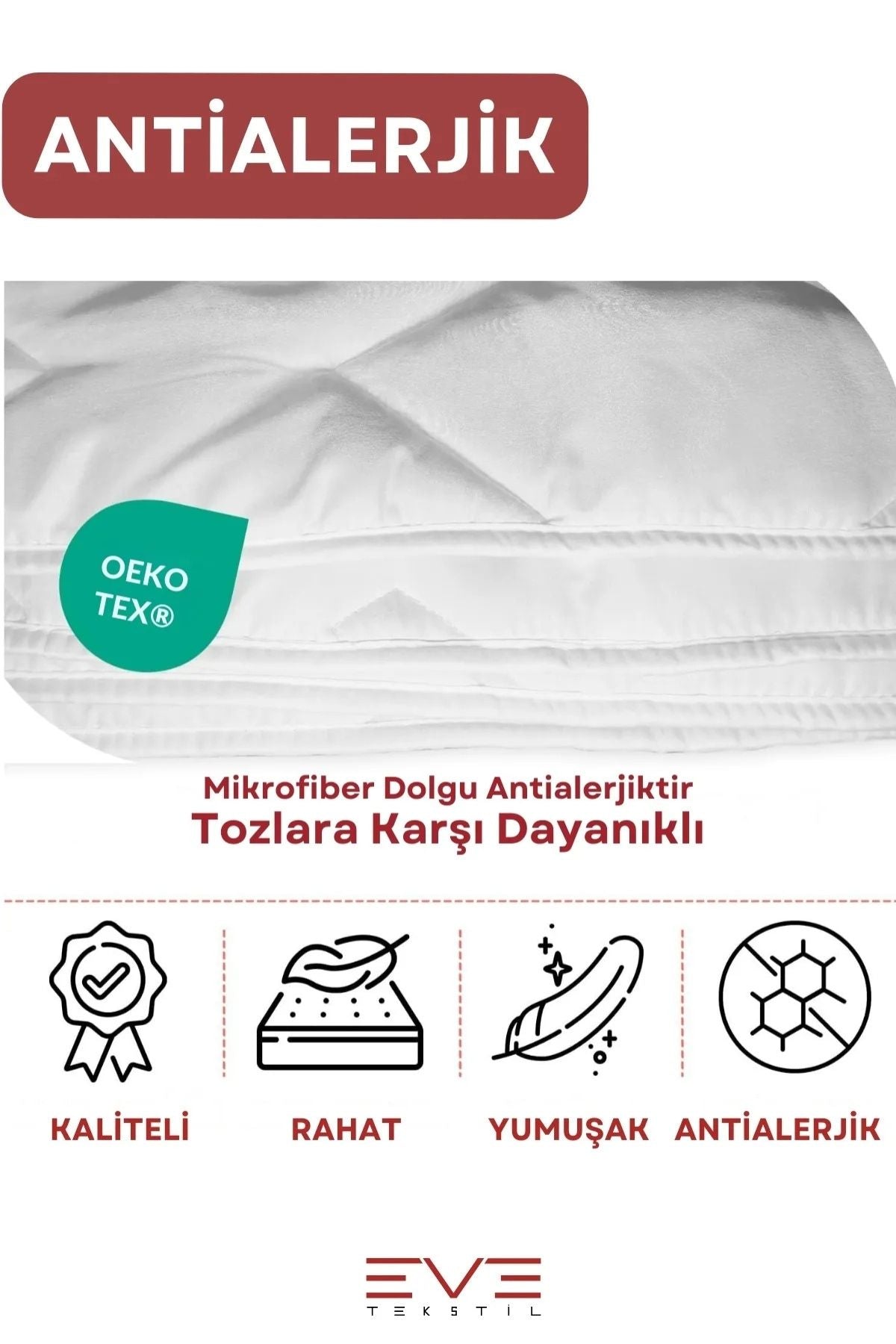 Kapitone Yüksek Kaliteli 4 Mevsim Kullanılabilir Microfiber Soft Çift Kişilik Antialerjik Yorgan