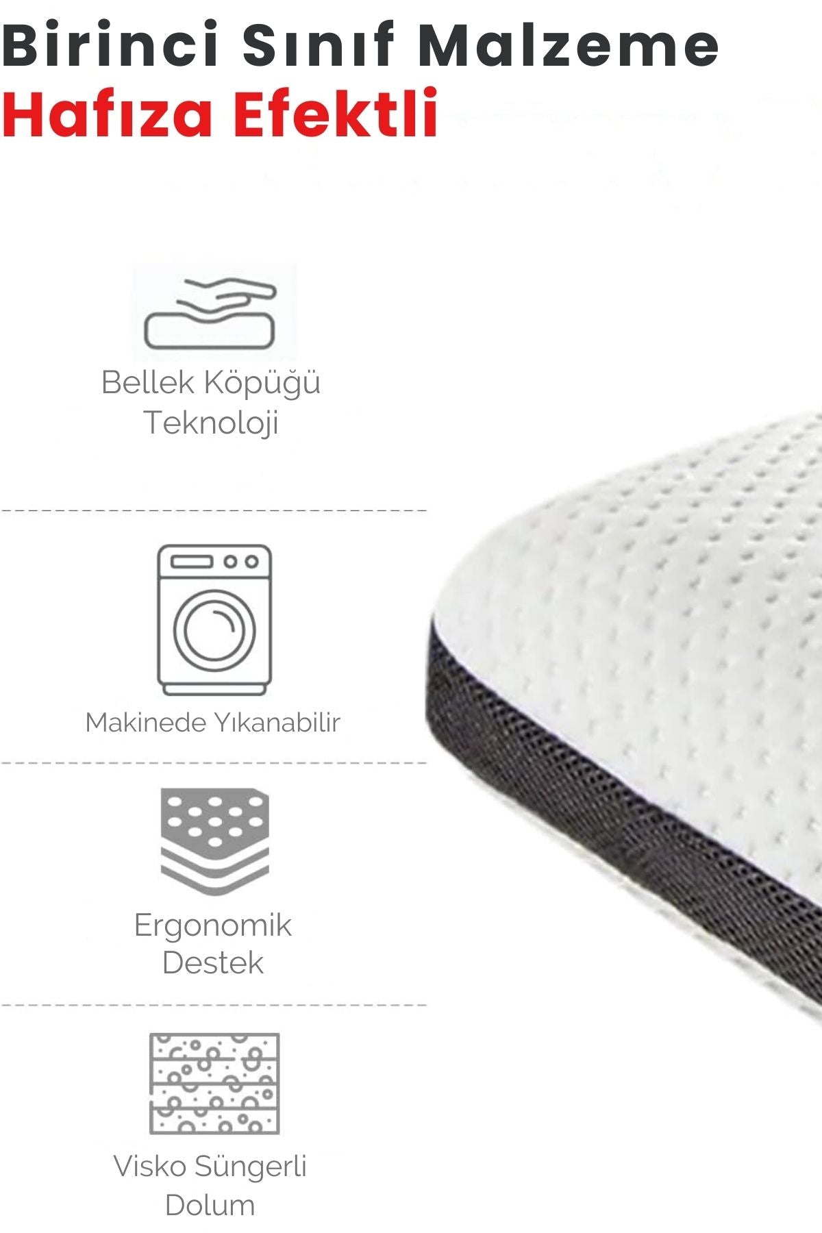 Klimalı Mega Boy Ortopetik Visco Yastık Boyun Fıtığı Boyun Düzleşmesi Için Hipoalerjik Visco Yastık