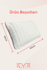 Kolajen Kumaş Boyun Destekli Visco Parçacıklı Fermuarlı Kılıflı Antialerjik Ortopedik Visco Yastık 40x65 Cm