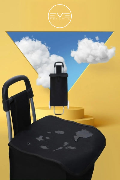 Lüks Pazar Arabası Ses Yapmaz Tekerlekli, Su Geçirmez Çantalı