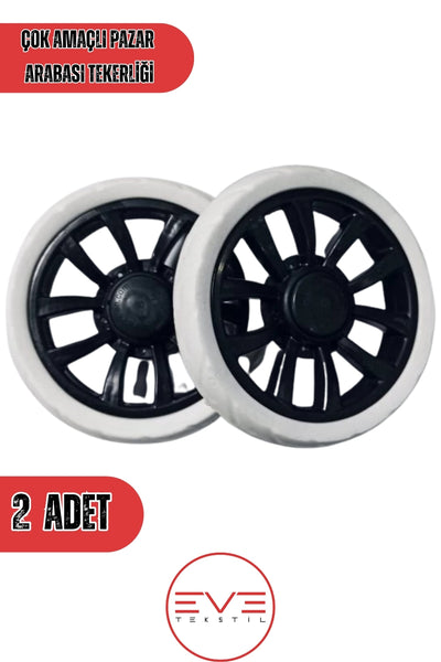 Çok Amaçlı Lüks Ses Yapmaz Pazar Arabası Tekerliği 17 Cm