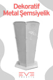 Lüx Dış ve İç Mekana Uygun Şemsiye Desenli Paslanmaz Şemsiyelik
