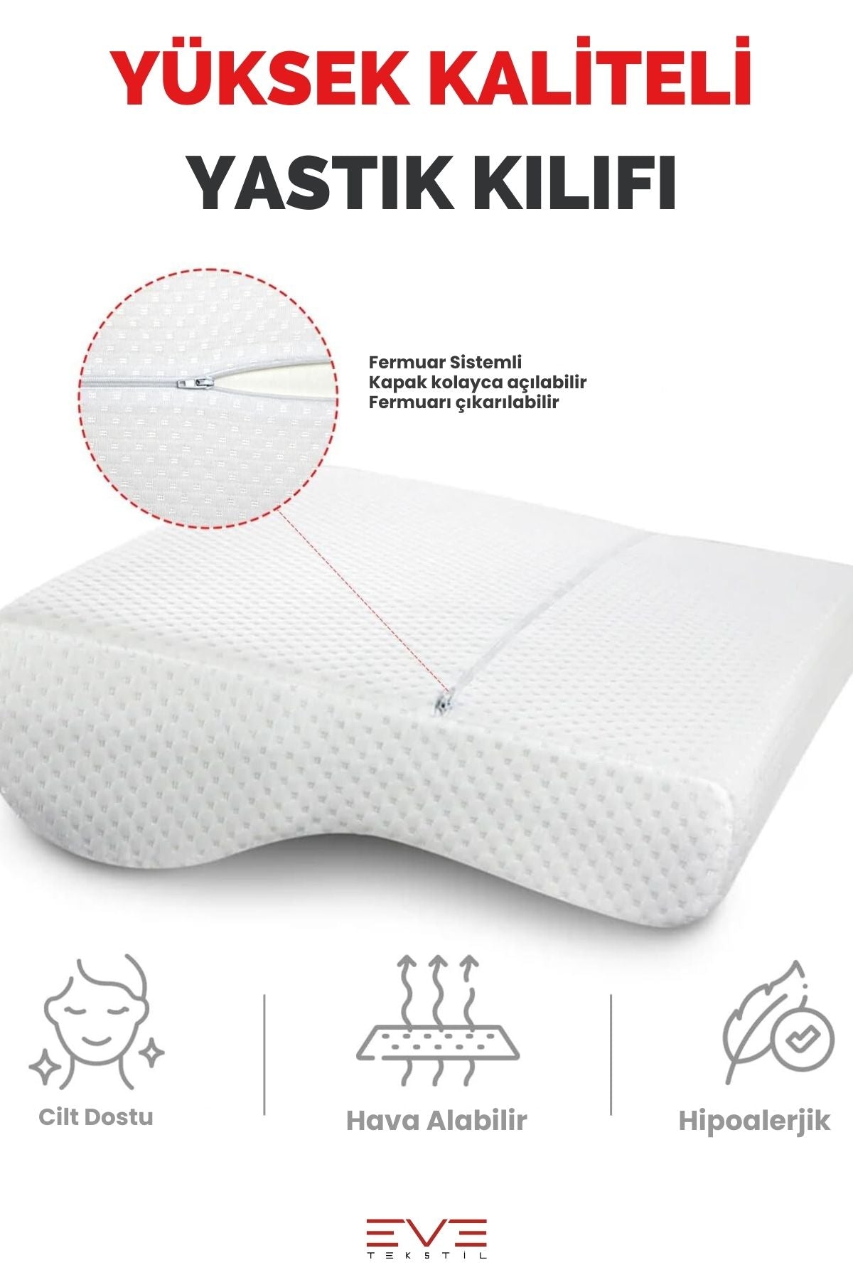 Mega Boy Ortopetik Visco Yastık Boyun Destekli & Bel Ağrısı İçin Hipoalerjik 60x40 Cm Visco Yastık