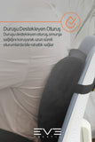 Oto Araç Sandalye Ofis Minderi Ortopedik Bel Minderi Fermuarlı Ortopedik Visco Sırt Yastığı