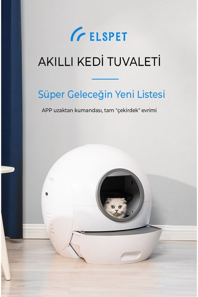 Smart Pro Akıllı Otomatik Kedi Tuvaleti | Kendini Temizleyen Sistem • Uygulama Kontrollü • UV Sterilizasyon • Koku ve Bakteri Önleyici