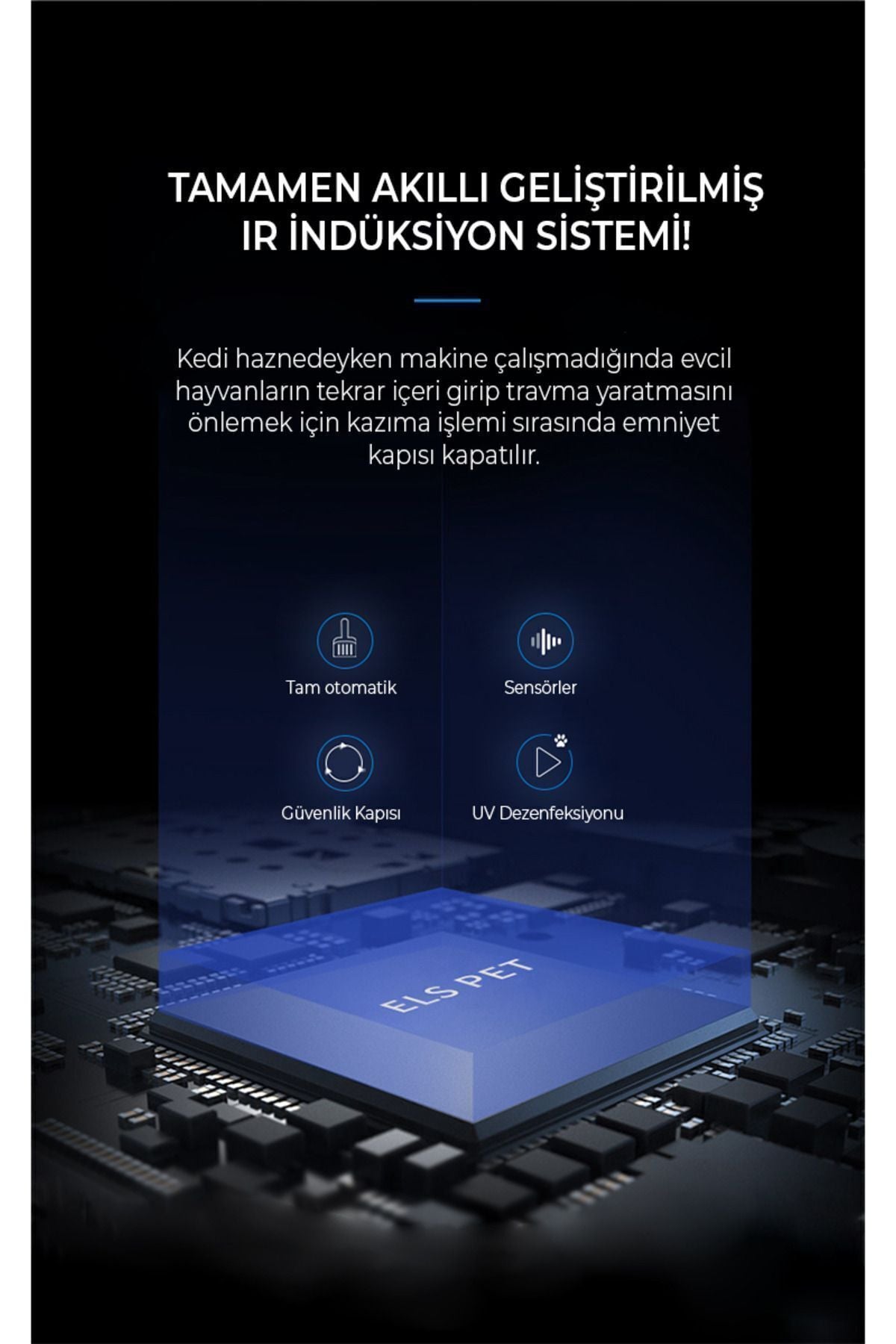 Smart Pro Akıllı Otomatik Kedi Tuvaleti | Kendini Temizleyen Sistem • Uygulama Kontrollü • UV Sterilizasyon • Koku ve Bakteri Önleyici