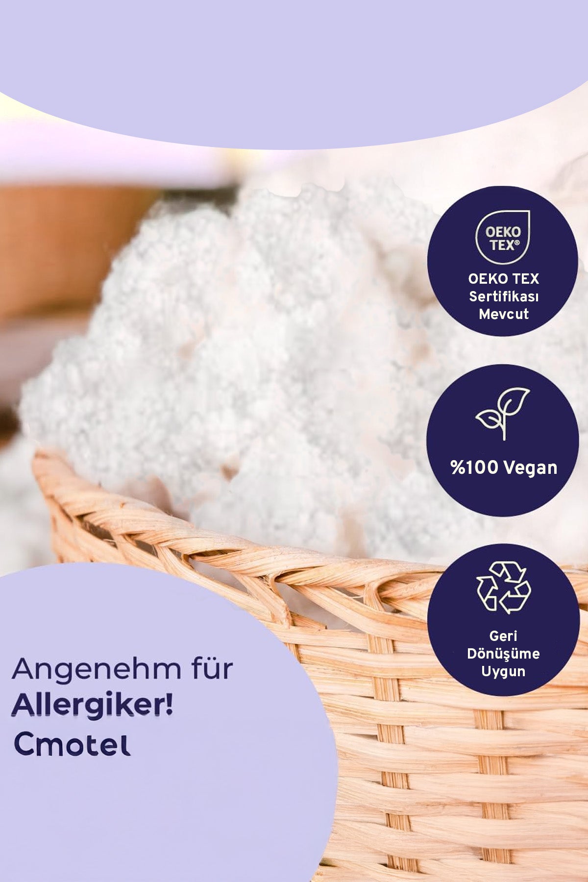 Yastık Yorgan Oyuncak Dolum Malzemesi Antialerjik Yapışmaz 1.Kalite %100 Temiz Boncuk Elyaf 4 Kg
