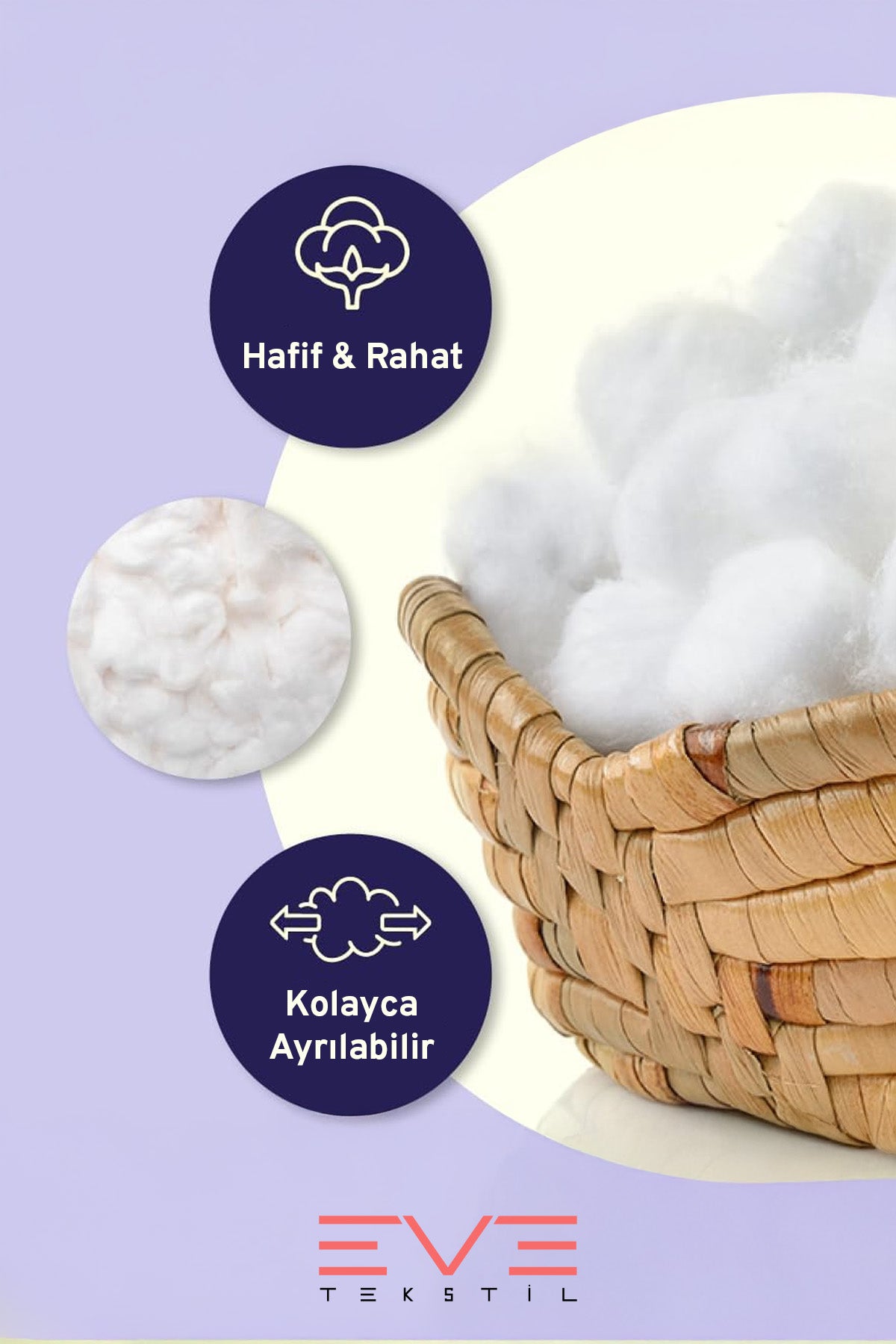 Yastık Yorgan Oyuncak Dolum Malzemesi Antialerjik Yapışmaz 1.Kalite %100 Temiz Silikon Elyaf 250 Gr